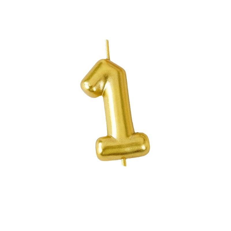 Golden Number Candles 0-9 Cake Decorations for Birthday Parties