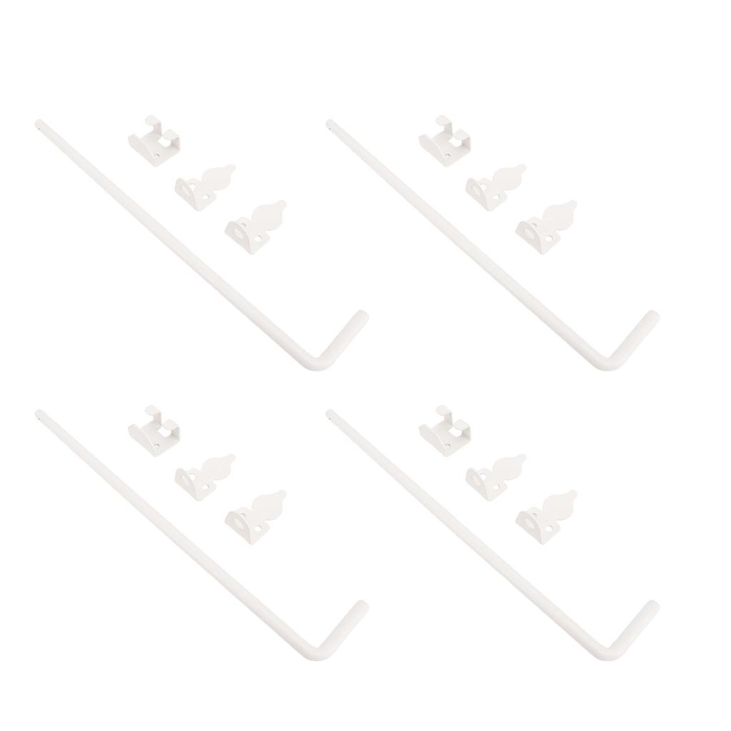 4 Juego Pestillo de Caña con Cerrojo de Rosca Varilla de Caída 12in Valla de Madera Pestillo de Suelo Tope de Metal Pasador de Caída de Acero Herrajes de Alta Resistencia