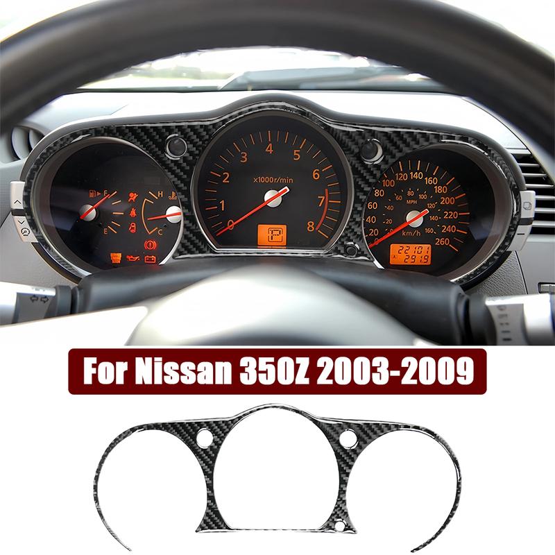 For Nissan 350Z 2003-2009 Speedometer Frame Sticker Carbon Fiber Car Dashboard Trim Stickers Interior Tuning Accessories