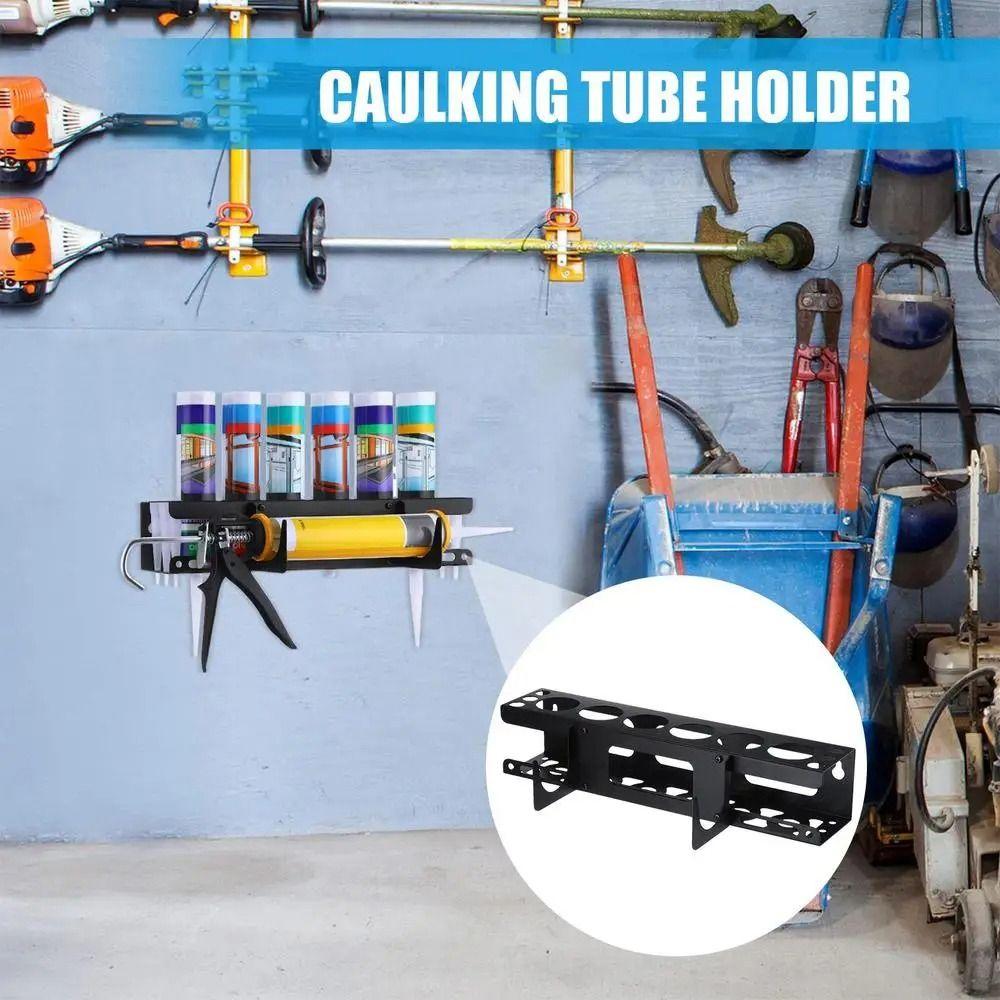 Sturdy Metal Grease Tube Rack Large Capacity Sealant Organizer Rack New Caulking Tool Organizer