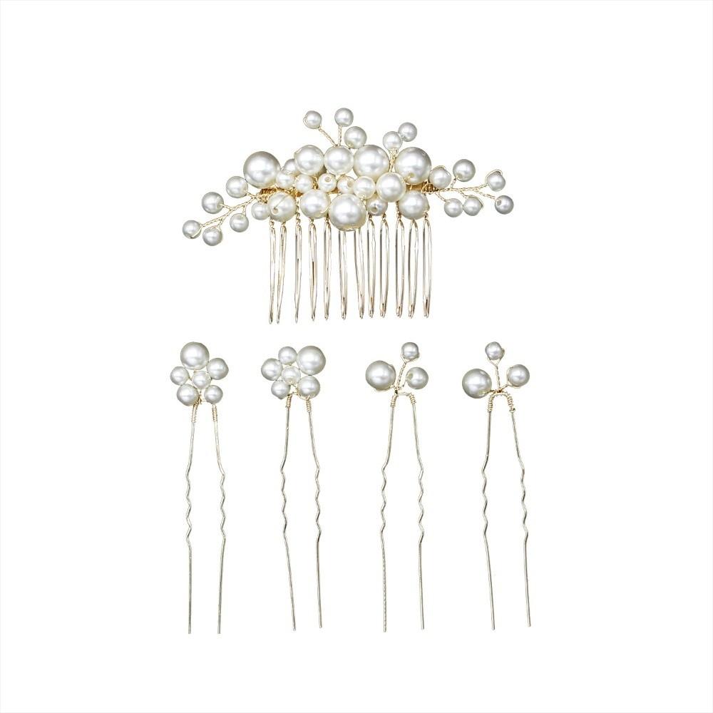 Silver Bride Hair Pins Gold Hair Fork Vintage Wedding Headwear Headpiece
