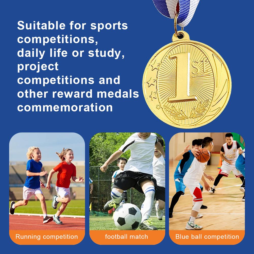 5 см золота/срібна/бронзова медаль Спортивні нагороди зі стрічкою на шиї Студентські нагороди Конкурс Нагороди за шоу талантів Party Race