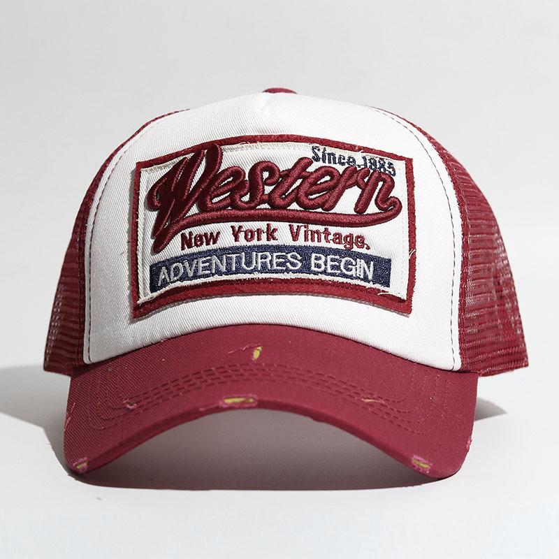 New Baseball Cap European and American Patch Letter Net Hat Men's Fashionable Baseball Cap Patch Embroidered Women's Outdoor Sports Hat