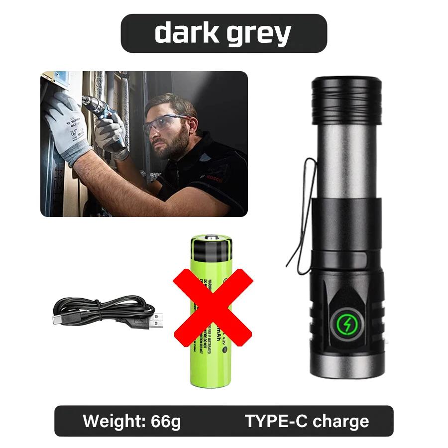 High-power 4 XPG+LED Flashlight 1000LM High-power Tactical Flashlight Outdoor Adventure Hiking Emergency Lighting Lantern Torch