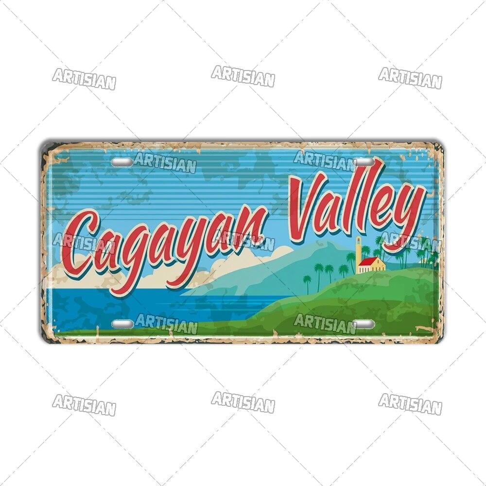 Artisian PHILIPPINES Malaysian License Plate City Metal Sign Landmark Decorative Vehicle Plate Wall Decor Garage Bar Pub Club