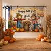 Indoor Outdoor Holiday Party Supplies 70 x 45 Inch Fall Pumpkin Backdrop Autumn Harvest Gnome Reusable Thanksgiving Banner for Home Scarecrow