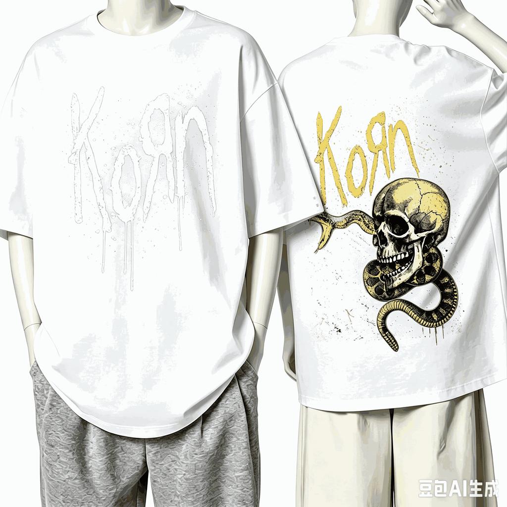 Korn Hot Band Vintage Tshirt Unisex Singer Cotton Unisex Tshirt New Tee Tshirt Unisexs Top 2026 Summer New Fashion Oversized Unisex