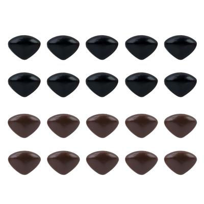 YANGZI Plüschtier Nasenteile, Hundenasen, Puppennasen, 20 Stück, Aufklebbar, für Spielzeug, Plüschtierherstellung, DIY Nähen, Basteln, Handgemacht, Schwarz, Braun