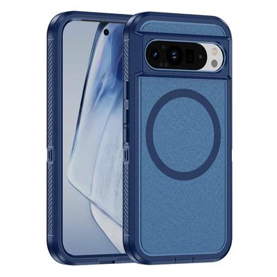 Rugged Armor Shockproof Magsafe Phone Case for Google Pixel 8A 8 Pro 9 Pro Magnetic Wireless Charging Hard Back Cover