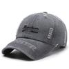 Hole washed denim soft top old retro face cap women's fashion personalized street sunscreen baseball cap