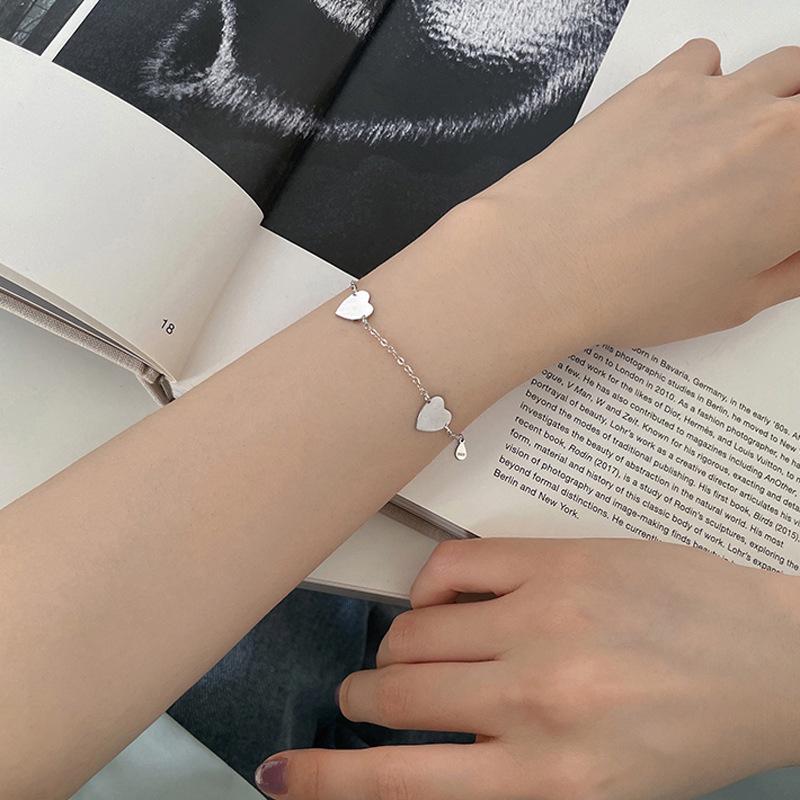 

Женский браслет Sweet Heart из двух слоев с полым сердцем и бусинами copper