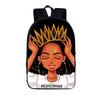 Afro-Afrikanische Schönheit Schwarze Prinzessin Wasserdichter Schulrucksack Mit Verstellbaren Schultergurten