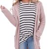 Women's Loose Open Front Long Sleeve Chunky Knit Cable Cardigans Sweater with Pockets Cozy Knit Cardigan, Casual Loose Fit