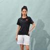Li-Ning Serie Squadra Nazionale T-shirt a Maniche Corte Comoda Semplice con Logo del Marchio Top Unisex Nero AHSU291-1