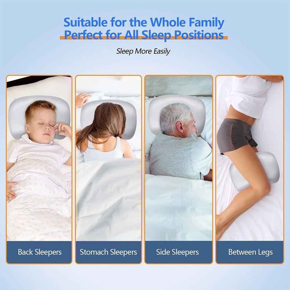 Cotton Filling Ear Piercing Pillow Ergonomic Breathable Pillow with Ear Hole Portable Comfortable Curved Side Sleeping Pillow