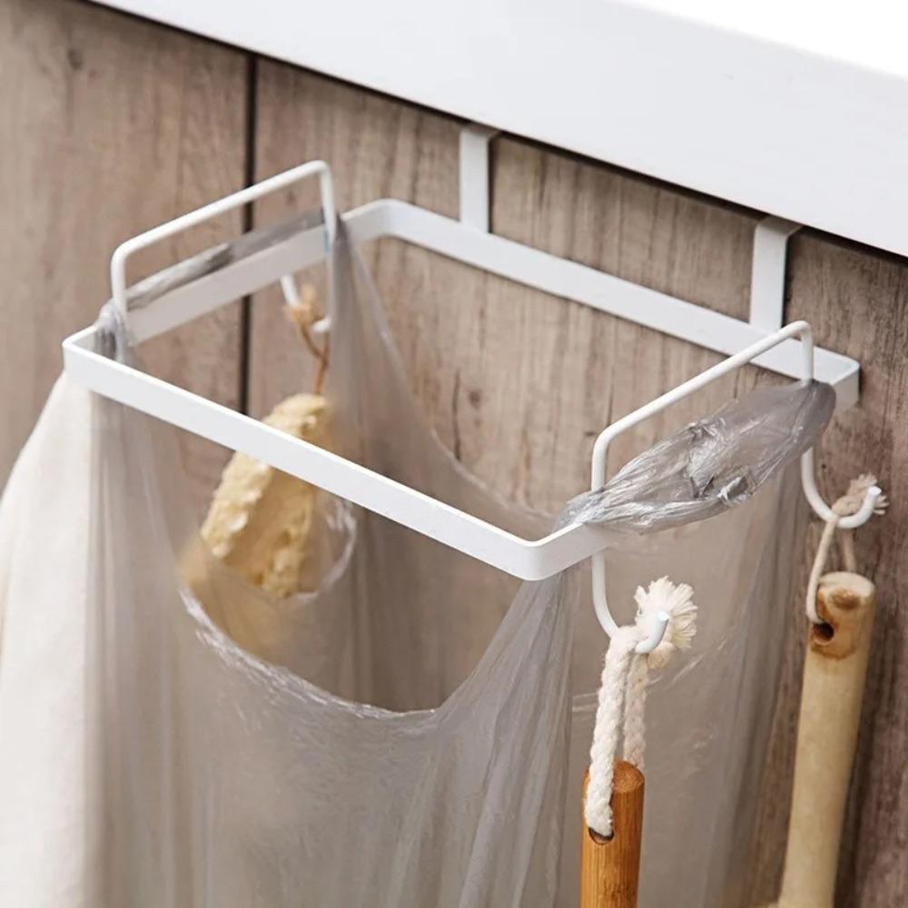 Strong Space Saving Kitchen Trash Bag Rack Closet Garbage Storage Holder  Trash Rack Accessories белый