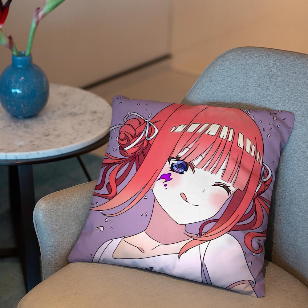 The Quintessential Quintuplets Cushion Cover 2-in-1 Reversible Plush Pillow Cover | Car/Sofa/Bed | Perfect Gift