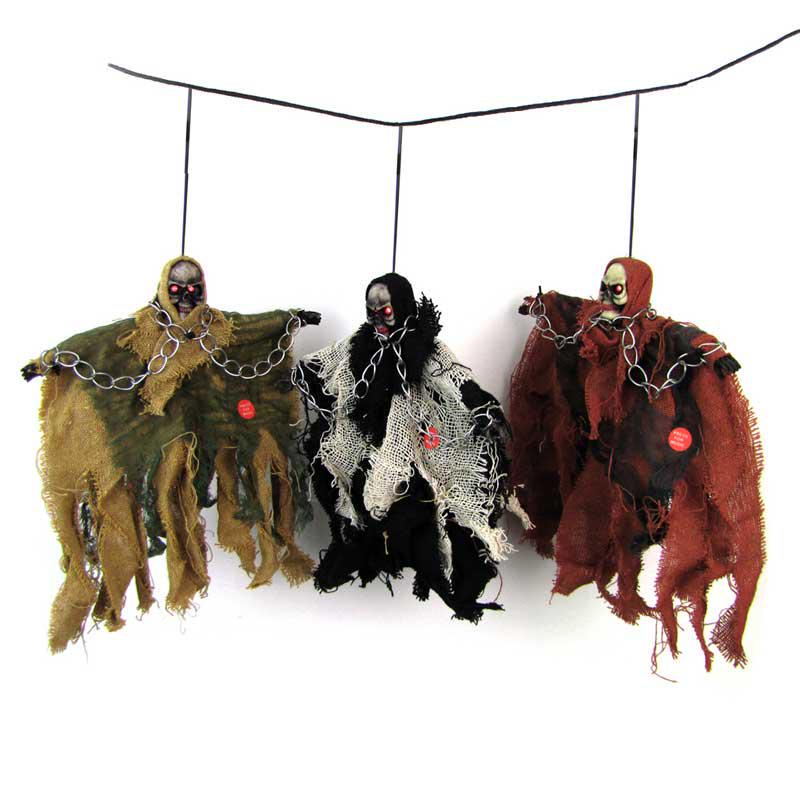 Buy Halloween Terror LED Ghost Skull Light-up Eye Sound Haunted House ...
