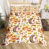 Fal Bedrom Decor Beding Set Twin Quen for Young Girls Women Autumn Harvest Theme Soft Duvet Cover Rustic Pumpkin Print Warm Comforter Cover
