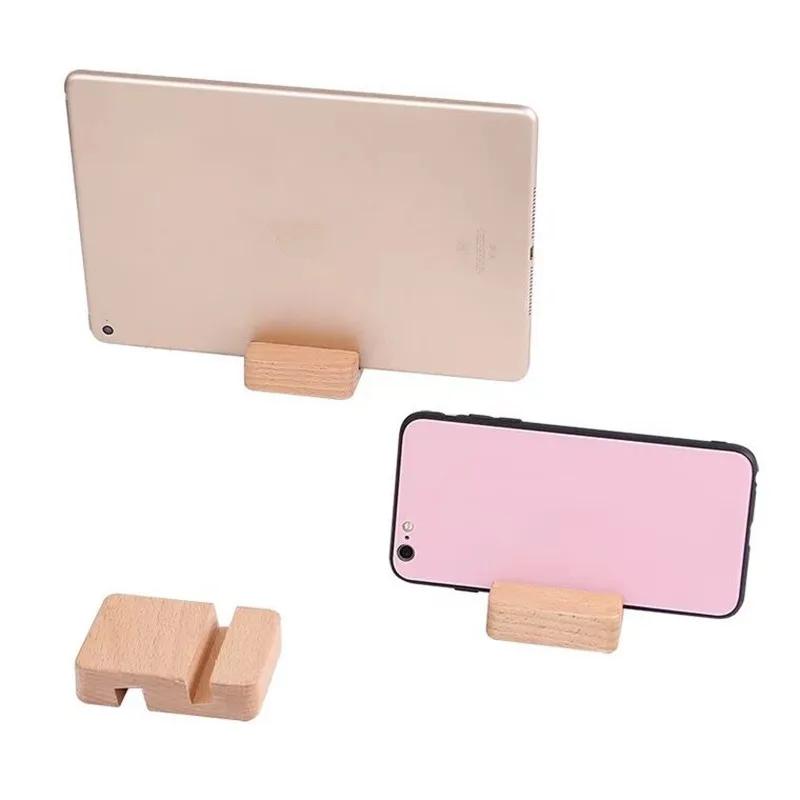 5pcs/pack Beech Wooden Embroidery Hoop Base Mobile Phone Stand Holder Portable Double Slot Bracket Embroidered Ornaments