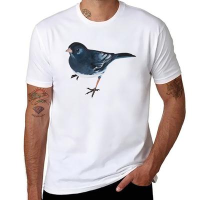 Dark-eyed Junco - Bird Painting (no Background) T-Shirt Funny T Shirts Man Man T Shirts Cotton T-Shirt
