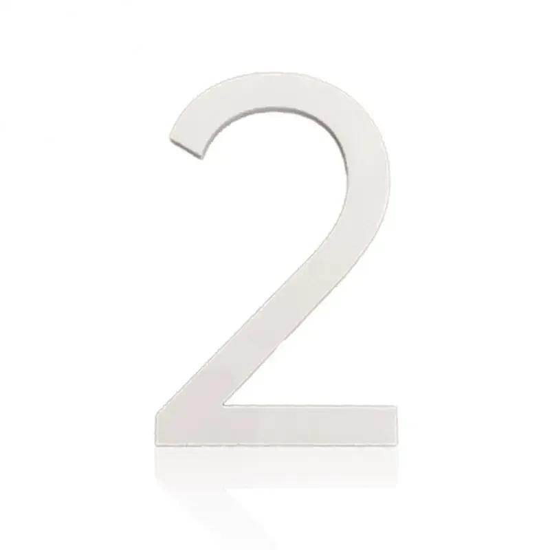 ZEXEF 3D Digits House Number Sticker Self Adhesive Door Plate Metal Sign Address Apartment Door Number Outdoor House Number