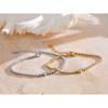Yhpup Zartes Bling Zirkonia Herz Kettenarmband Armreif Exquisiter Rostfreier Stahl Glänzend Wasserdicht Handgelenkschmuck Geschenk