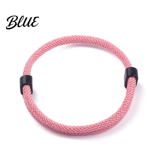 Adjustable Sports Bracelet Men Rope Braided Casual Solid Nylon Color