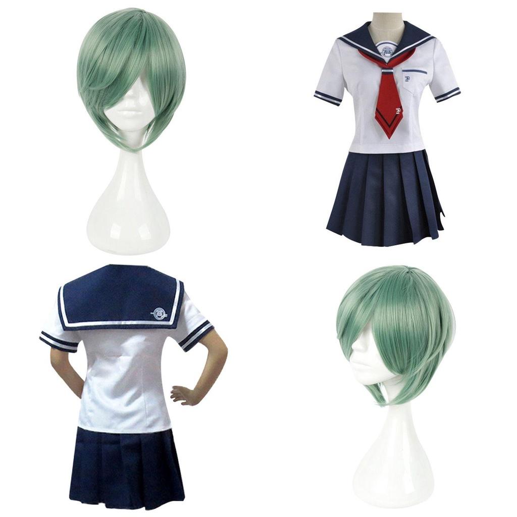 Danganronpa Another Episode Naegi Komaru Elegant White And Navy Blue Uniform Skirt Cosplay Costume With Sock