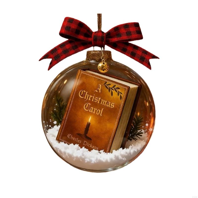 

Efficient Acrylic Christmas Carol Hanging Ornament Mini Book Design For Christmas Tree Door Handle Gift Package Decoration жовтий