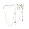 2025 Stylish Butterfly Pendant Glasses Chain with Round Beads - European & American Anti-lost Design