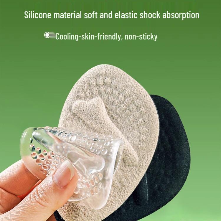 

Силиконовая подушечка для высоких каблуков: Невидимая, дышащая, впитывающая пот, самоклеящаяся подушечка для передней части стопы для комфорта и поддержки Transparent Silicone