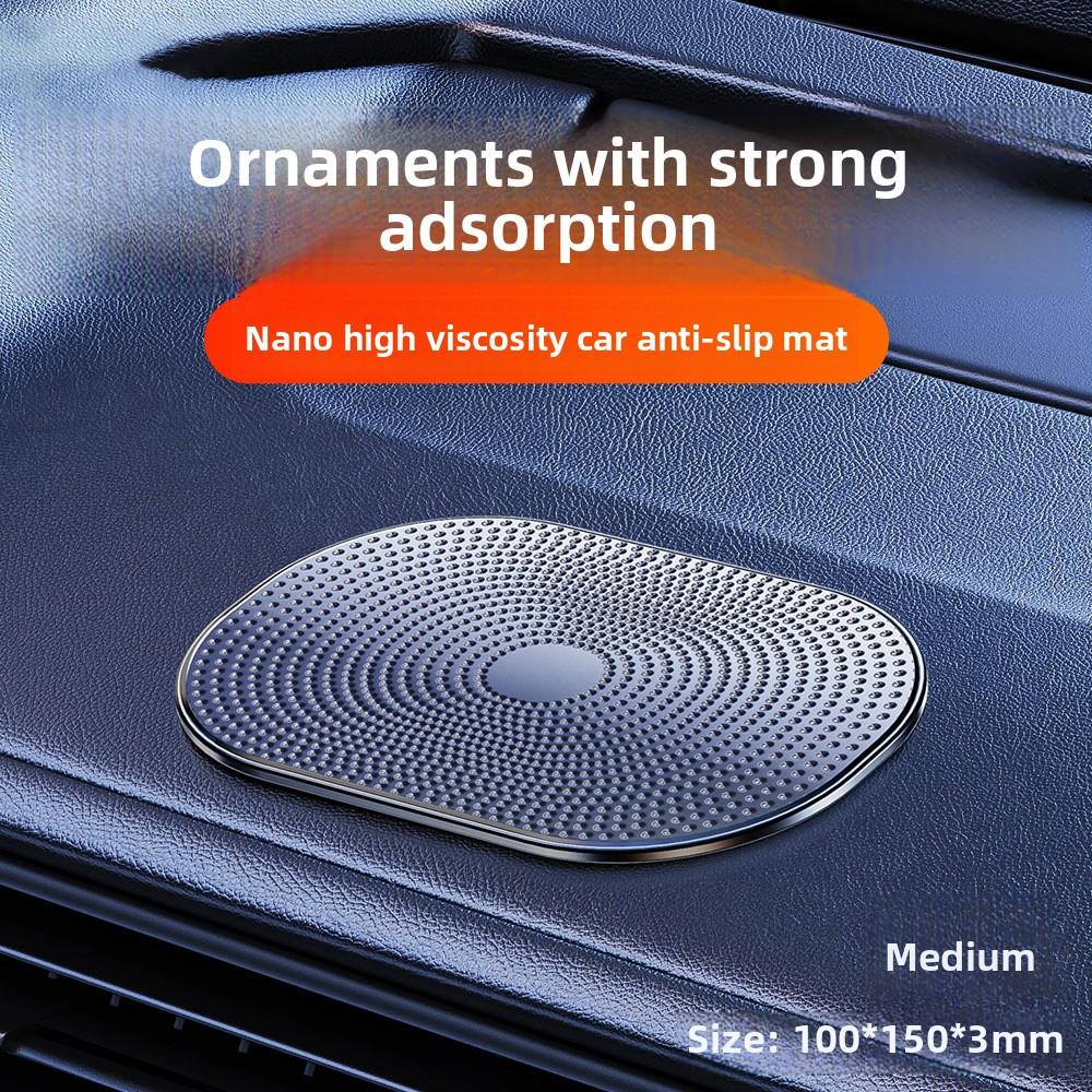 1 stk Bil-sklisikre matte Magic Anti-Slip Skyvesikker Pad Dashboard Sticky Dash selvklebende Mobiltelefon Mobilholder Svart Silikon