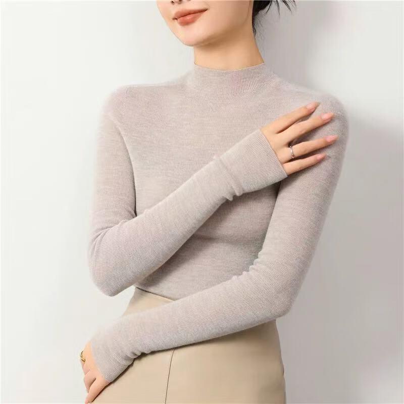 

Firstview Women s Seamless 98% Wool Long-Sleeve Sweater L