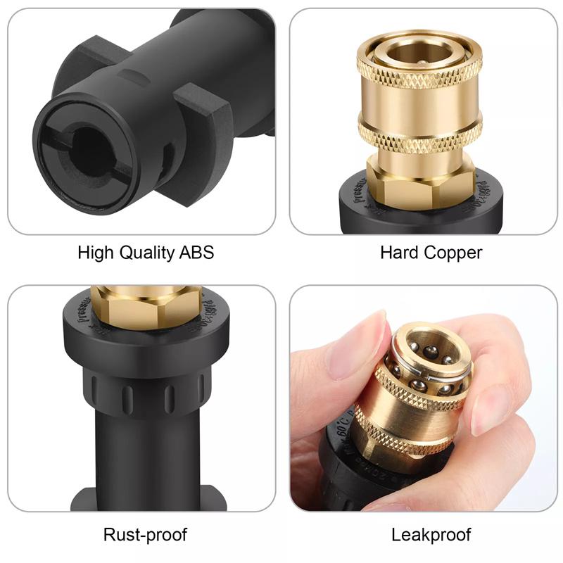 Speziell verwendet als Zubehör für Kärcher Hochdruckwasserpistole K2K7 Schnelladapter Autowaschdüse Fünffarbiger Schaumtopf