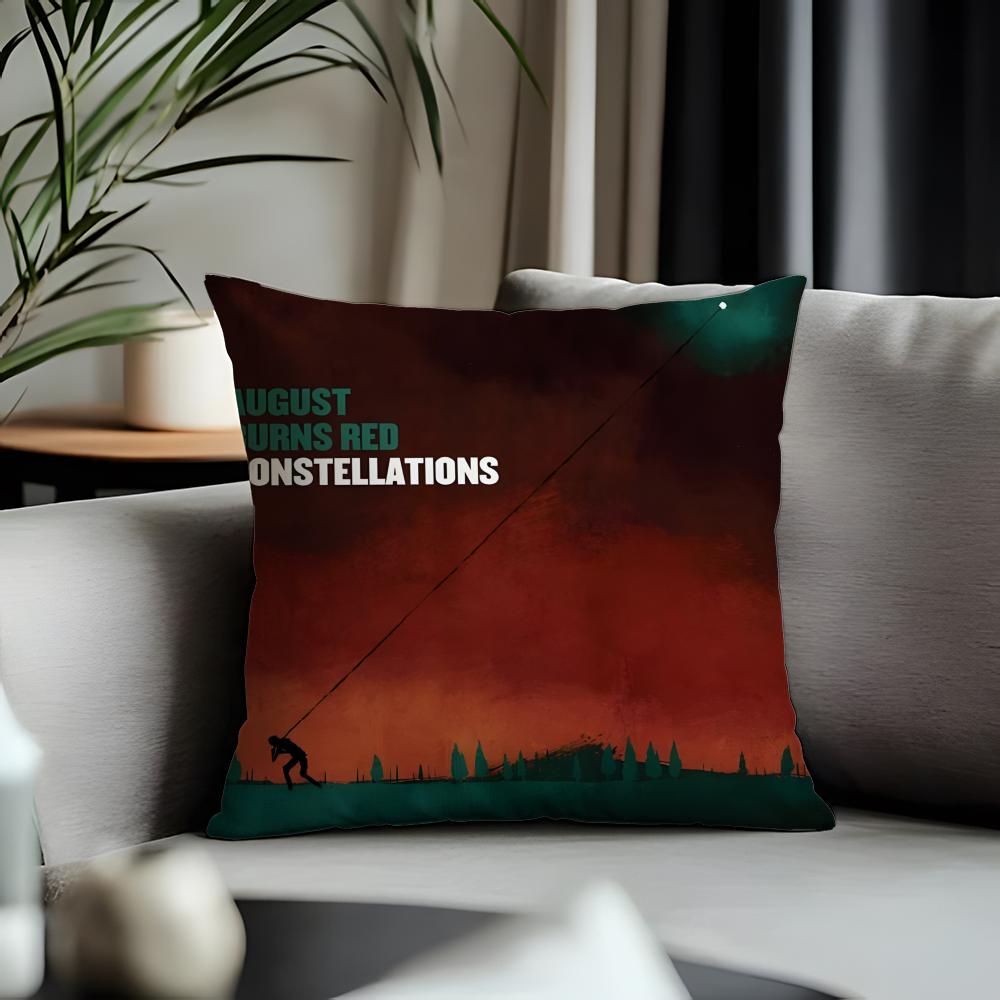 Trending AAugust Burns Reded Cushion Cover Antidustmite Pillowcase Invisible Zipper Silky Short Plush Sofa Cushion Cover