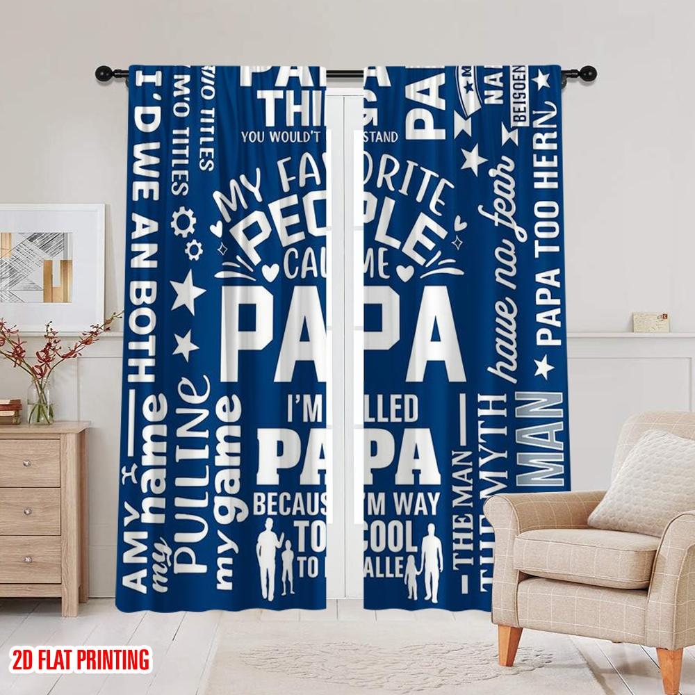 2 Stück, 2D-Flachdruck Vorhang Beliebt Papas Stolz Vielseitig Langlebig Polyester (ohne Stange) Vielseitig Alles Ideal für die Küche,