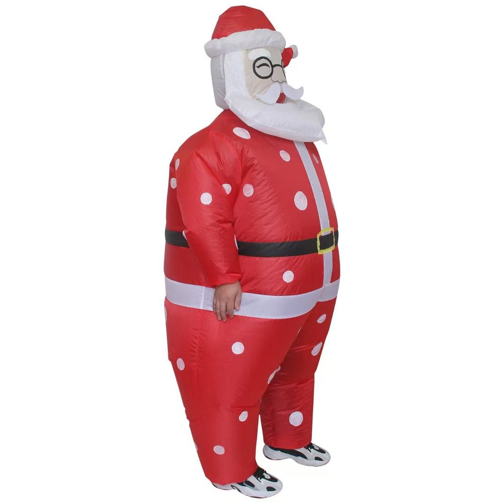 Cosplay Adult Inflatable Santa Polyester Material Halloween Costume for Unisex Party Funny Fancy Dress Clowns & Circus Mascot