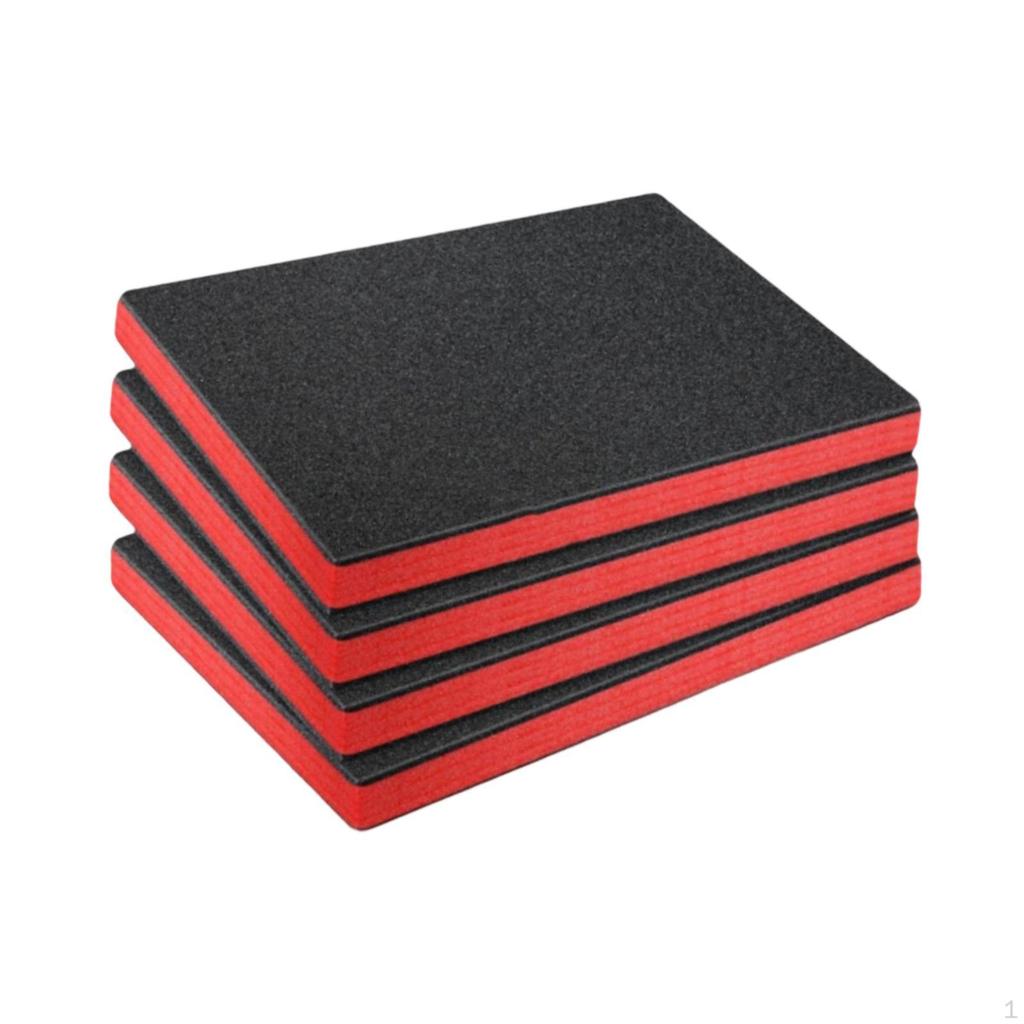 4 Pieces Tool Box Foam Inserts Packing Pads Easy to Use Sheets for Board Jewelry Padding