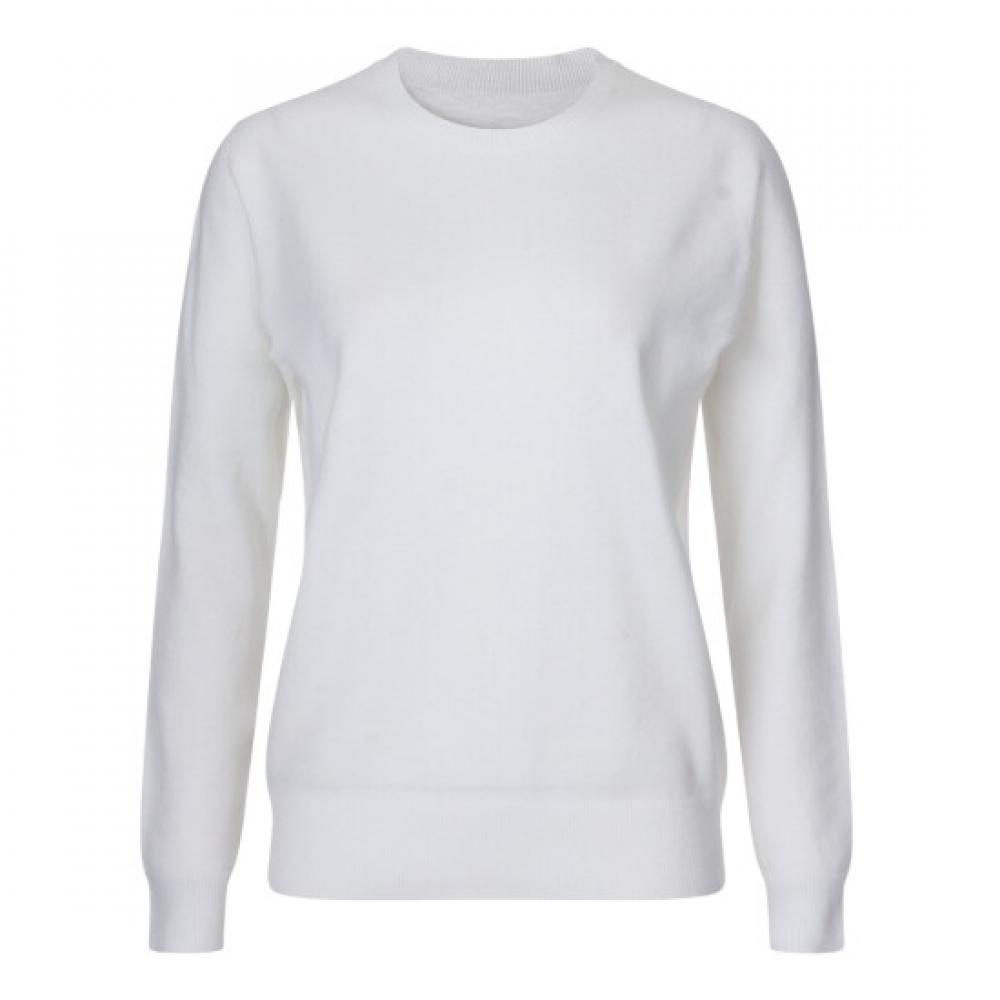 Shop Women S verSatiLe baSic PLain L S whoLegarment Knit Ivory Bom Wkn260044