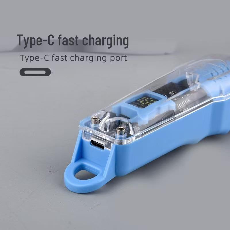 LCD Display Electric Hair Clipper: Transparent Cross-Border Shaving & Oil Head Trimmer for Home Use