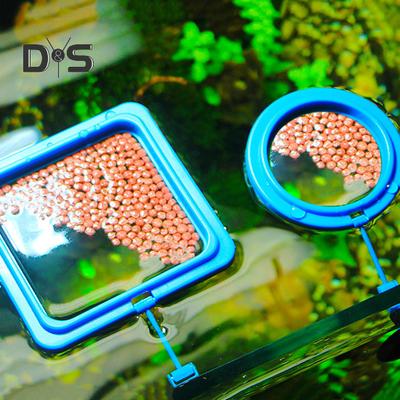 Fish Feeder Ring Fixed Feeding Area Food Tray Suspension Plastic Aquarium Floating Fish Food Ring with Suction Cup for Guppy Betta Goldfish