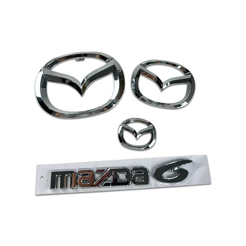 Plastic Car Front Trunk Emblem Rear Tail Refitting Decoration for Mazda 3 6 CX-4 CX-5 Steering Wheel Badge 3D Replaced Sticker