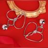 1Pairs Heart Nipple Clamps With Tassel Sex Adjustable Body Clips Non-Piercing Jewelry For Women And Couples