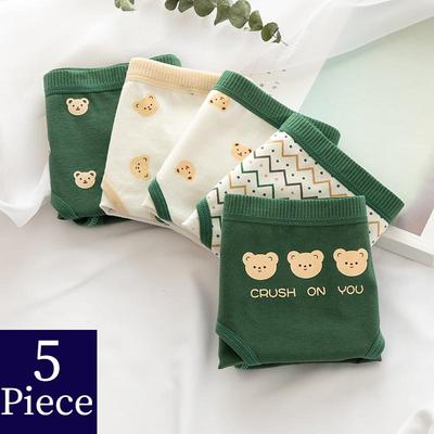 5PCS/Set Cotton Women's Panties Cute Cartoon Pattern Underwear Lovely Girls Briefs Healthy Lingerie Female Underpants