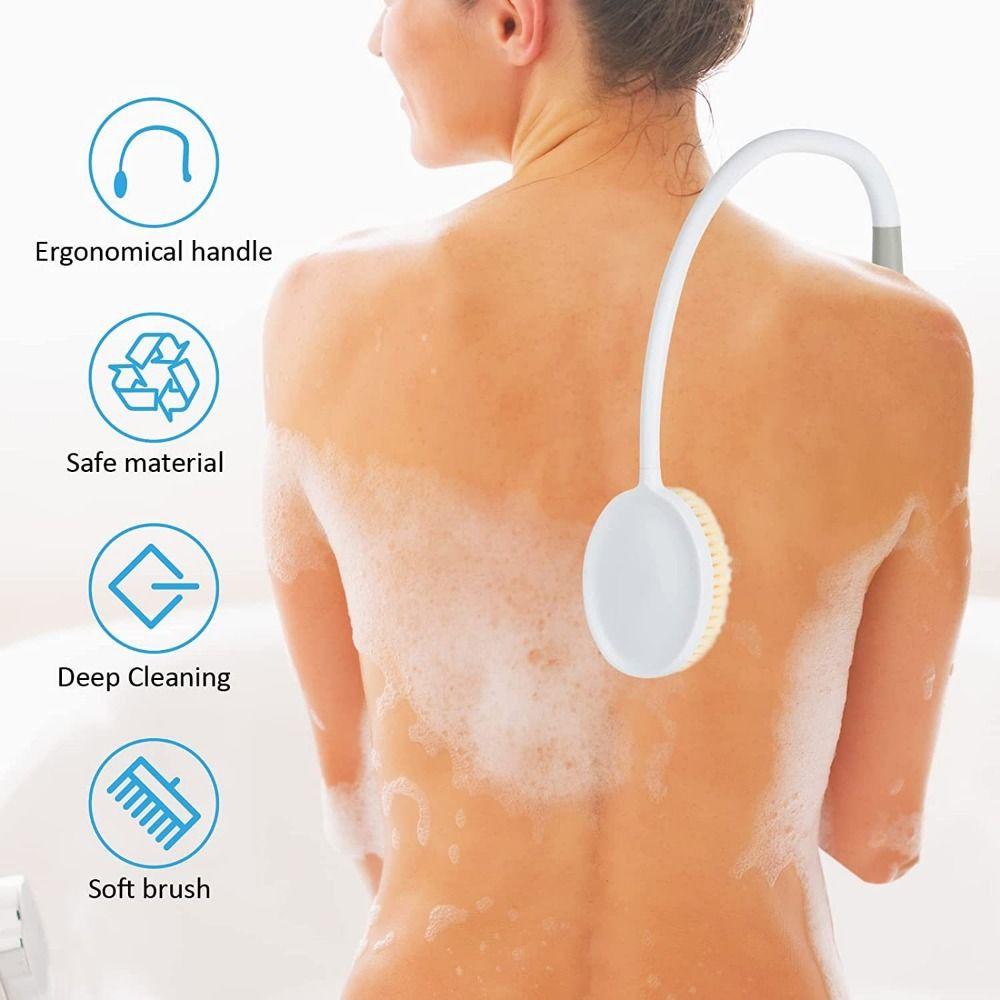 Long Handle Bath Bendable Scrubber U Shaped Bath Exfoliating Tool Bendable Back Shower Brush  Home