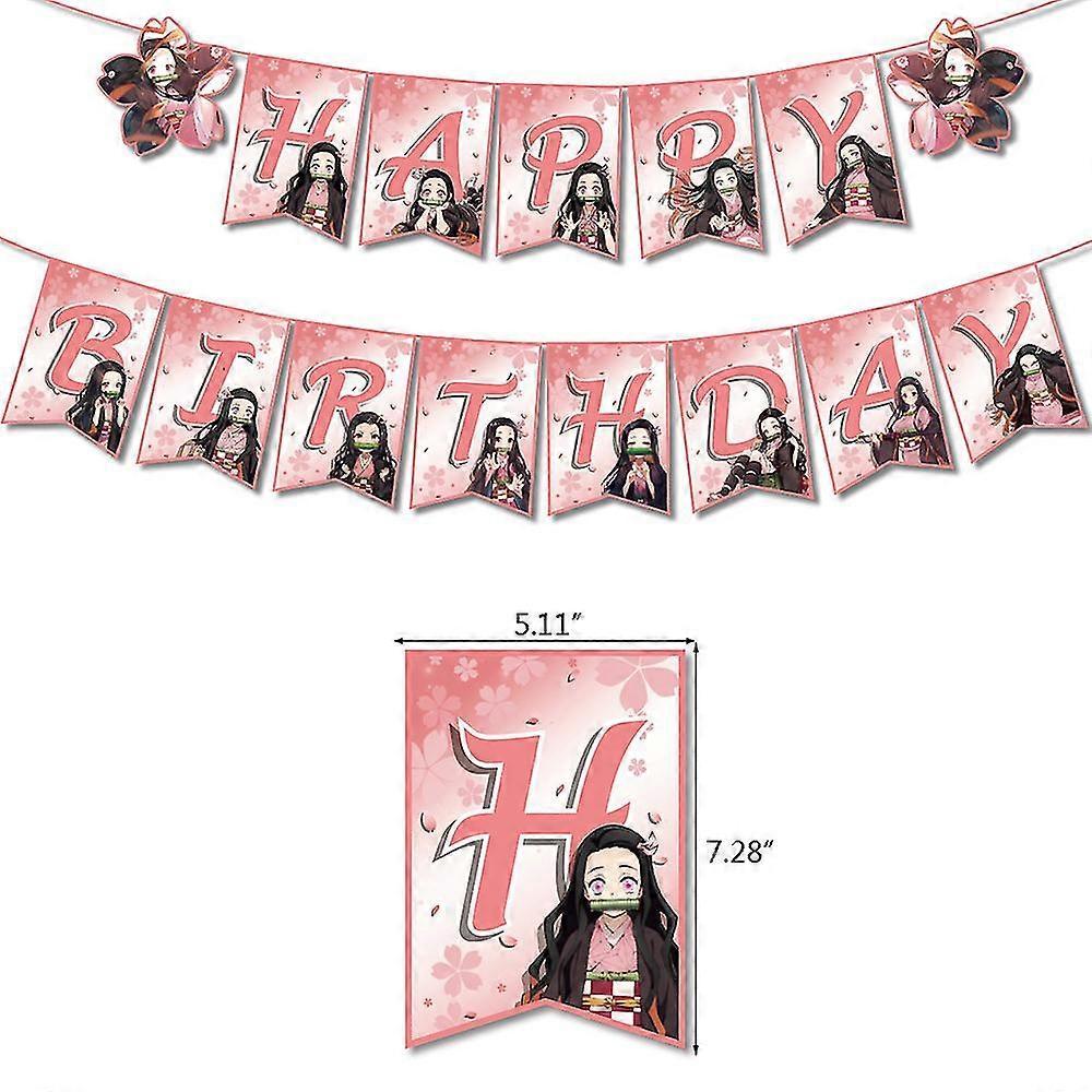 Demon Slayer Birthday Party Decoration Pretty Cute Interesting Party Supplies