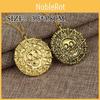 Pirates Of The Caribbean Aztec Gold Coin Necklace For Men With Skull Pendant And Water Wave Chain
