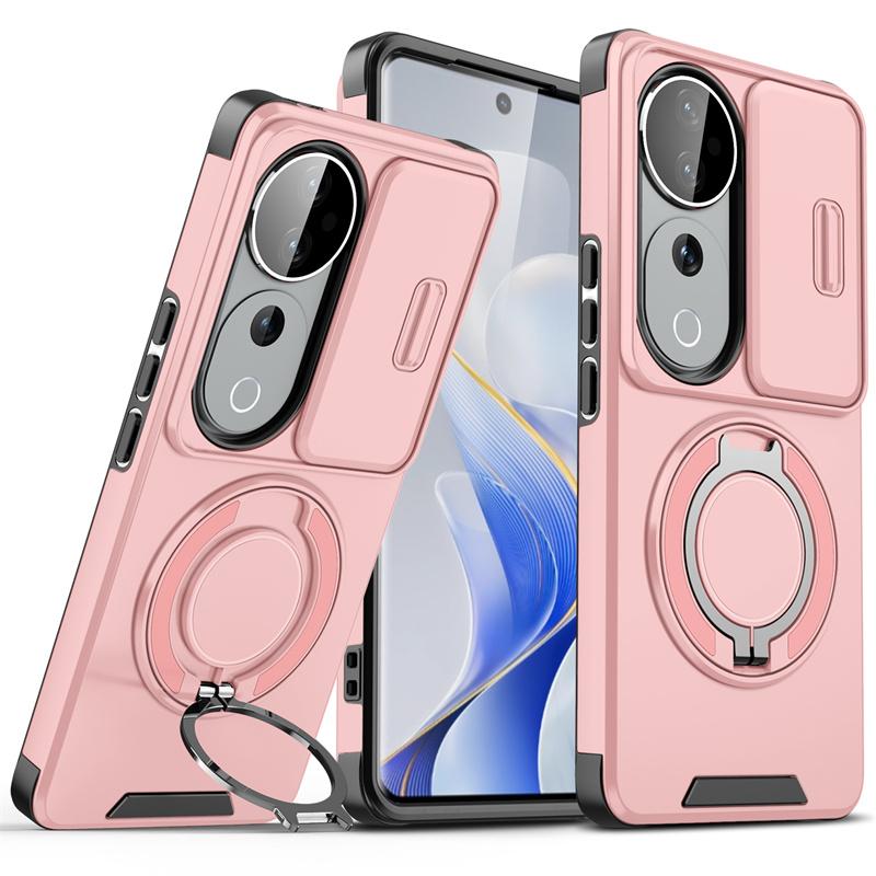 Funda For Vivo V40 Pro 5G Case Magnetic Metal Ring Stand Armor Cases For Vivo S19 Pro V 40 VivoV40 Pro V40Pro Lens Protect Cover
