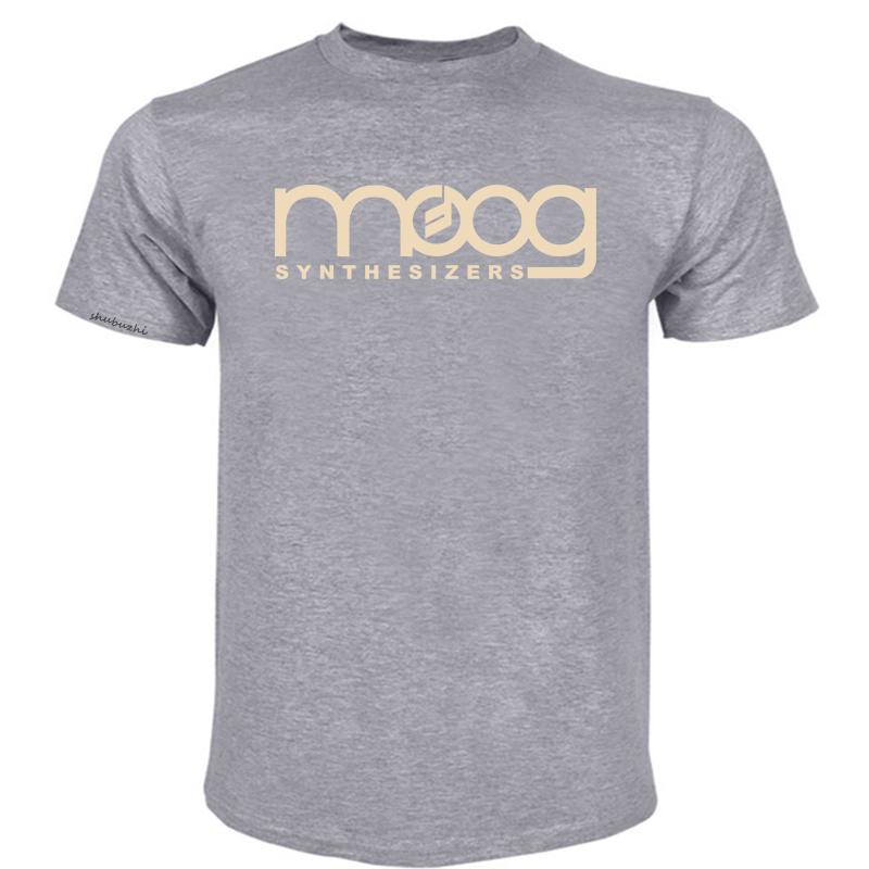 Men Cotton Tshirt Black Teeshirt Moog Synthesizer Boneck Tee MOOG BRAND Tshirt Male TOPS